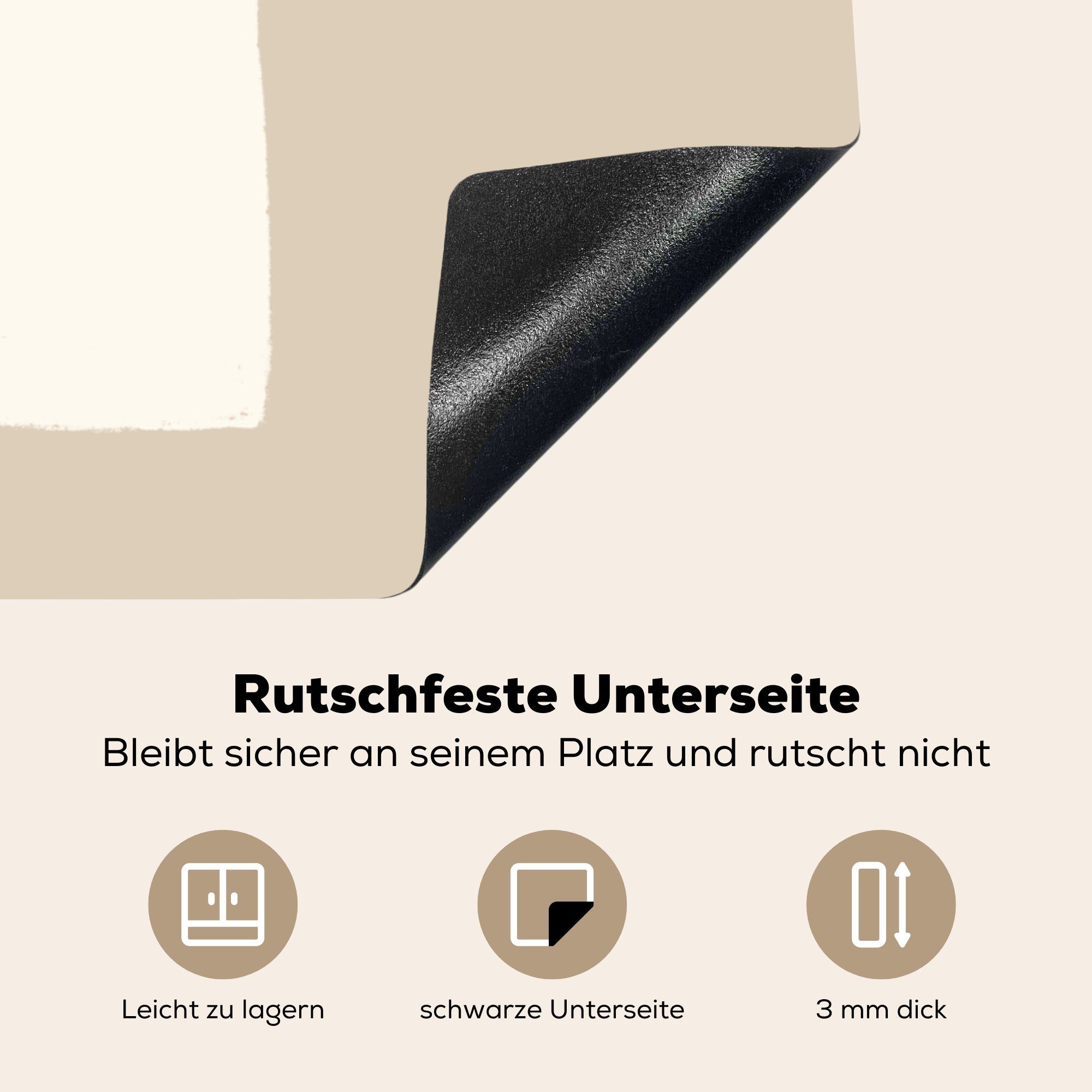 für Schutz die küche, tlg), (1 Ceranfeldabdeckung Design, cm, - Induktionskochfeld 81x52 Abstrakt Herdblende-/Abdeckplatte - Vinyl, MuchoWow Pastell