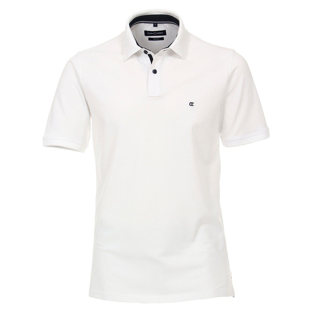 CASAMODA Poloshirt CasaModa Basic Poloshirt weiß Übergröße