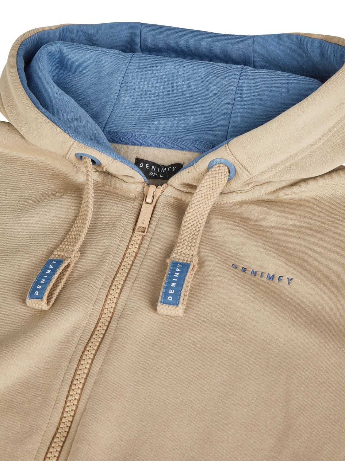 DENIMFY Kapuzensweatjacke Herren Sweatjacke DFLeo Regular Fit Hoodie mit Kängurutasche – Bild 4 von 4