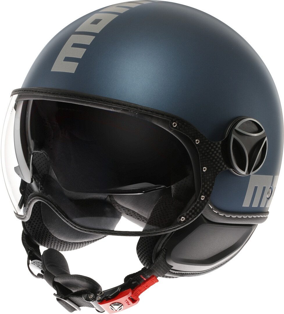 Momo Motorradhelm FGTR Evo Mono S26 Jethelm, Vorbereitet Für Kommunikationssystem,integriertes Sonnenvisier