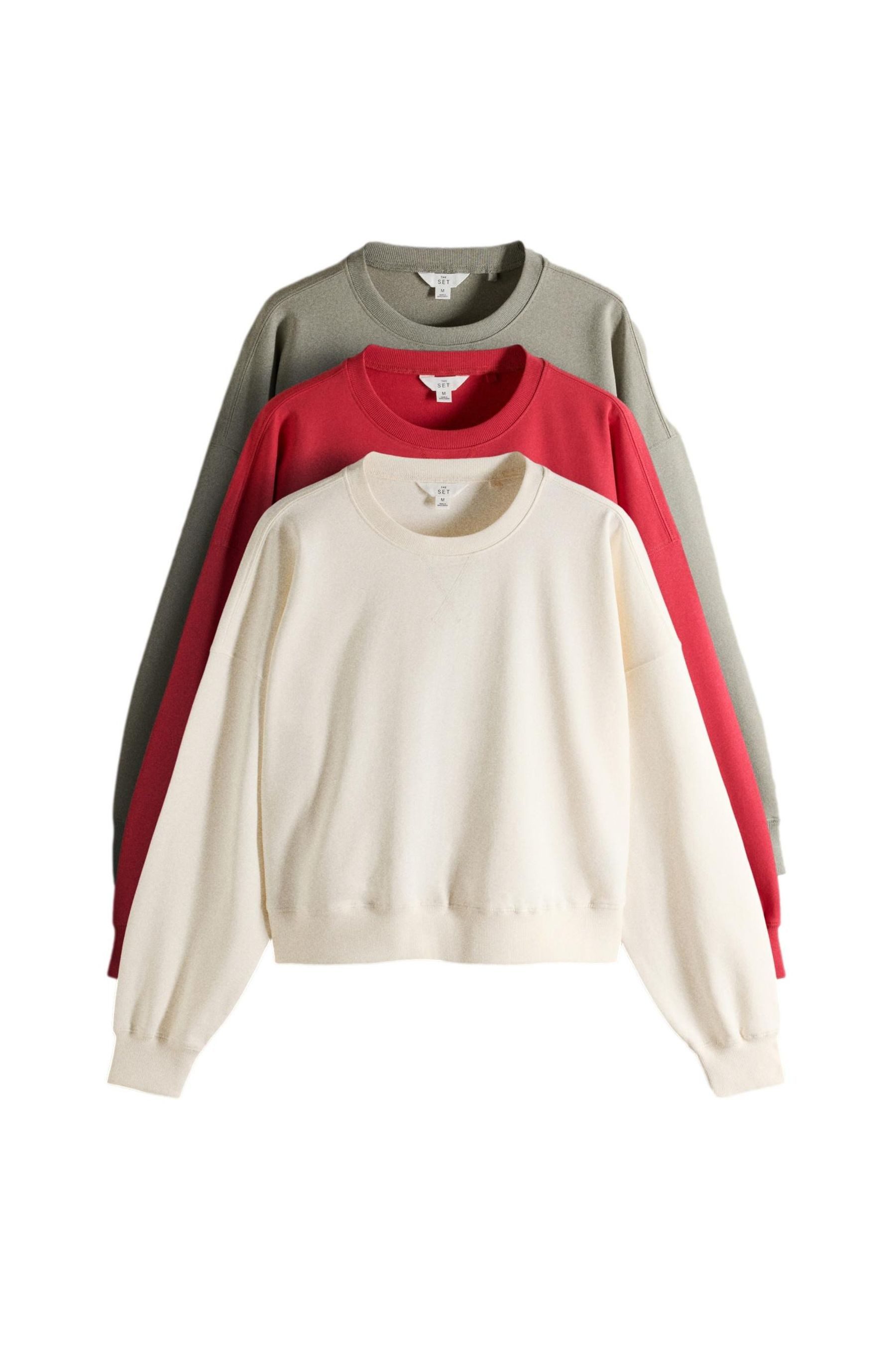The Set Sweater The Set Sweatshirts im Boxy Fit, 3er-Pack (3-tlg)