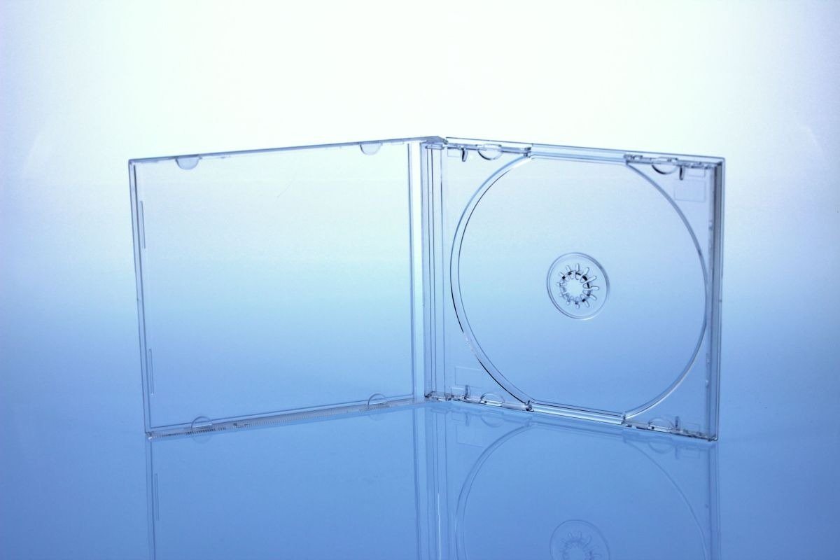 Sauerwald CD-Hülle CD/DVD Jewelcase Hüllen für 1 Disc / glasklar/transparent