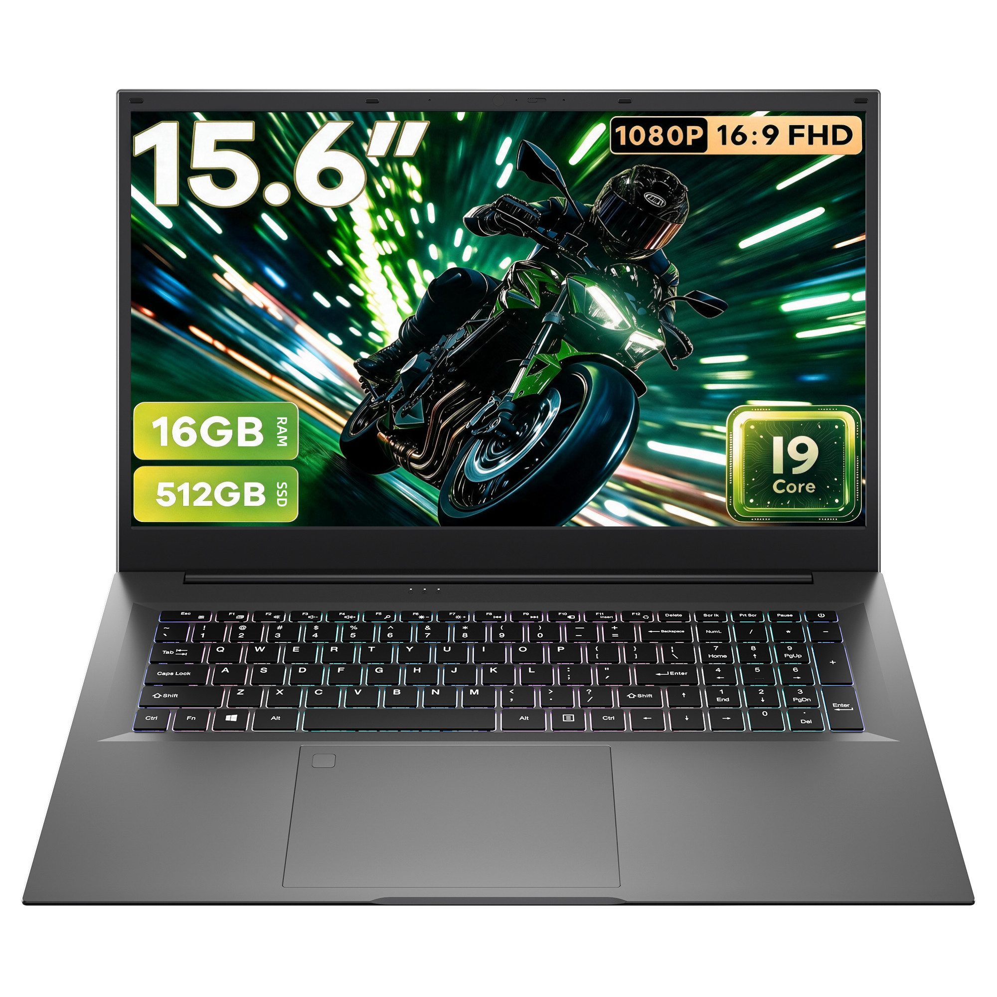 MENGHU Hochleistungs-Laptop Intel Core i9, bis zu 4,80 GHz, Gaming & Kreative Notebook (Intel® Core™ i9, 16 GB, 512 GB SSD, 8-core CPU)