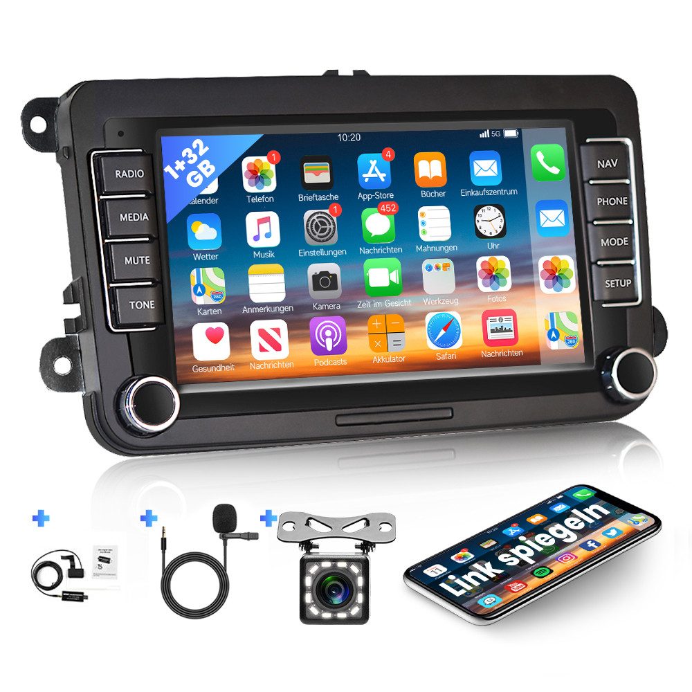 7" 2din Android Autoradio Für VW GOLF Passat Touran Tiguan Polo Skoda Autoradio