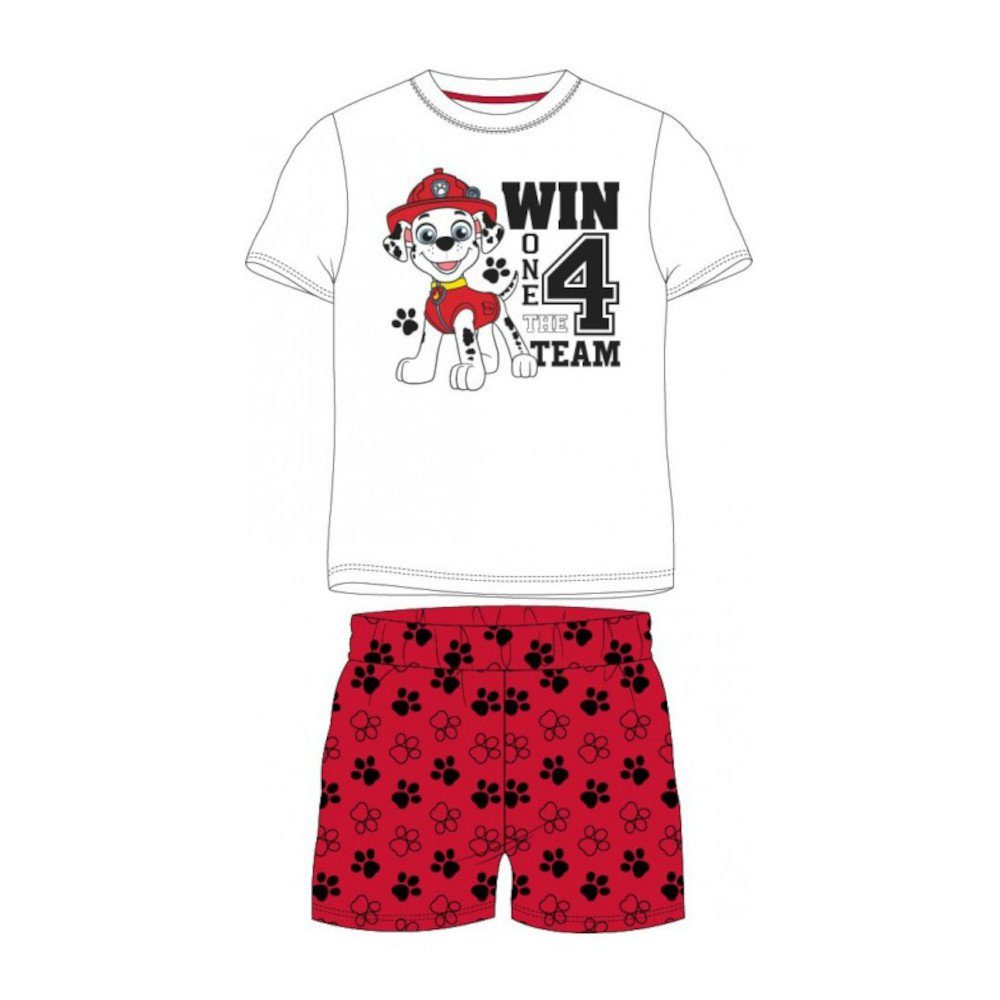 PAW PATROL Pyjama PAW Patrol "Win 4 Team" Kurzer Jungen-Pyjama, Größe 98 bis 128 (Set, 2 tlg)