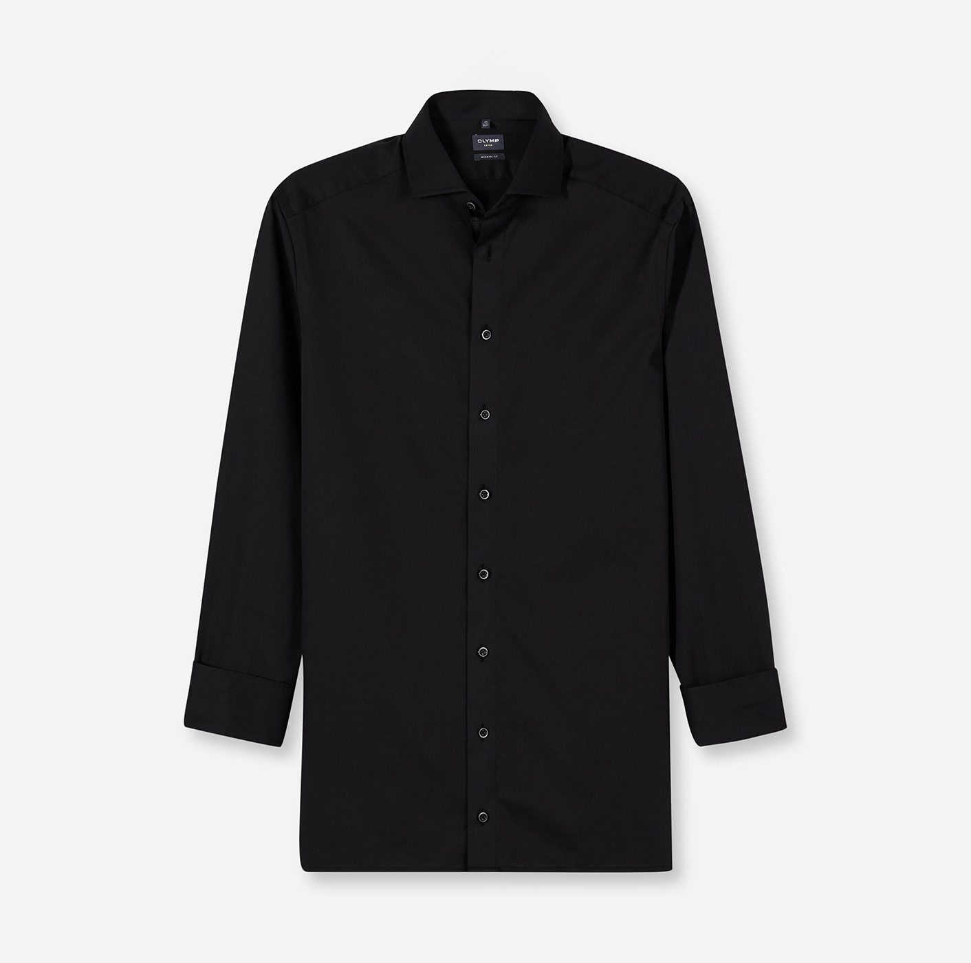 OLYMP Langarmhemd Luxor Businesshemd, unifarben, modern fit, Royal-Kentkragen