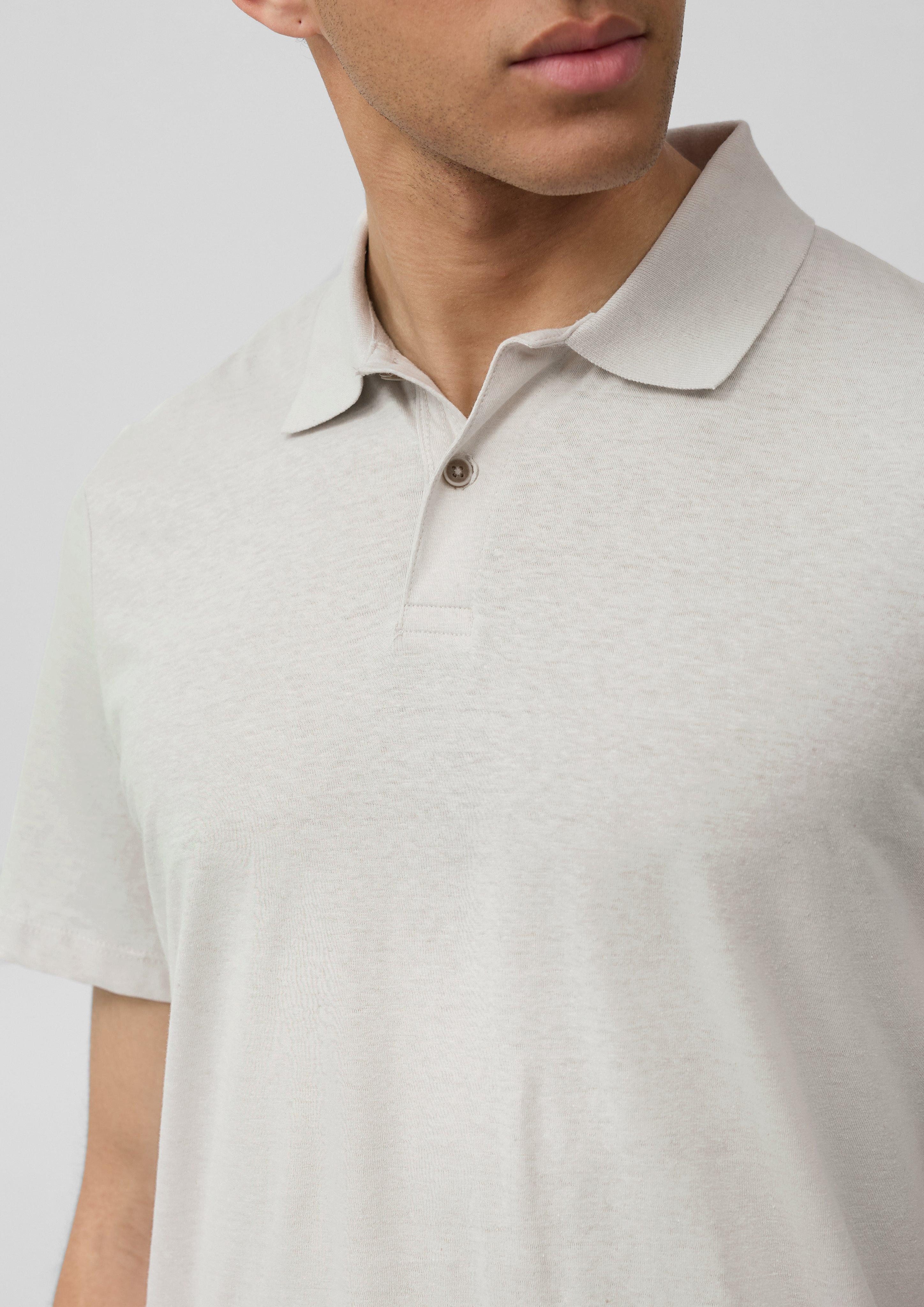 s.Oliver Kurzarmshirt Jersey-Poloshirt aus Leinenmix günstig online kaufen