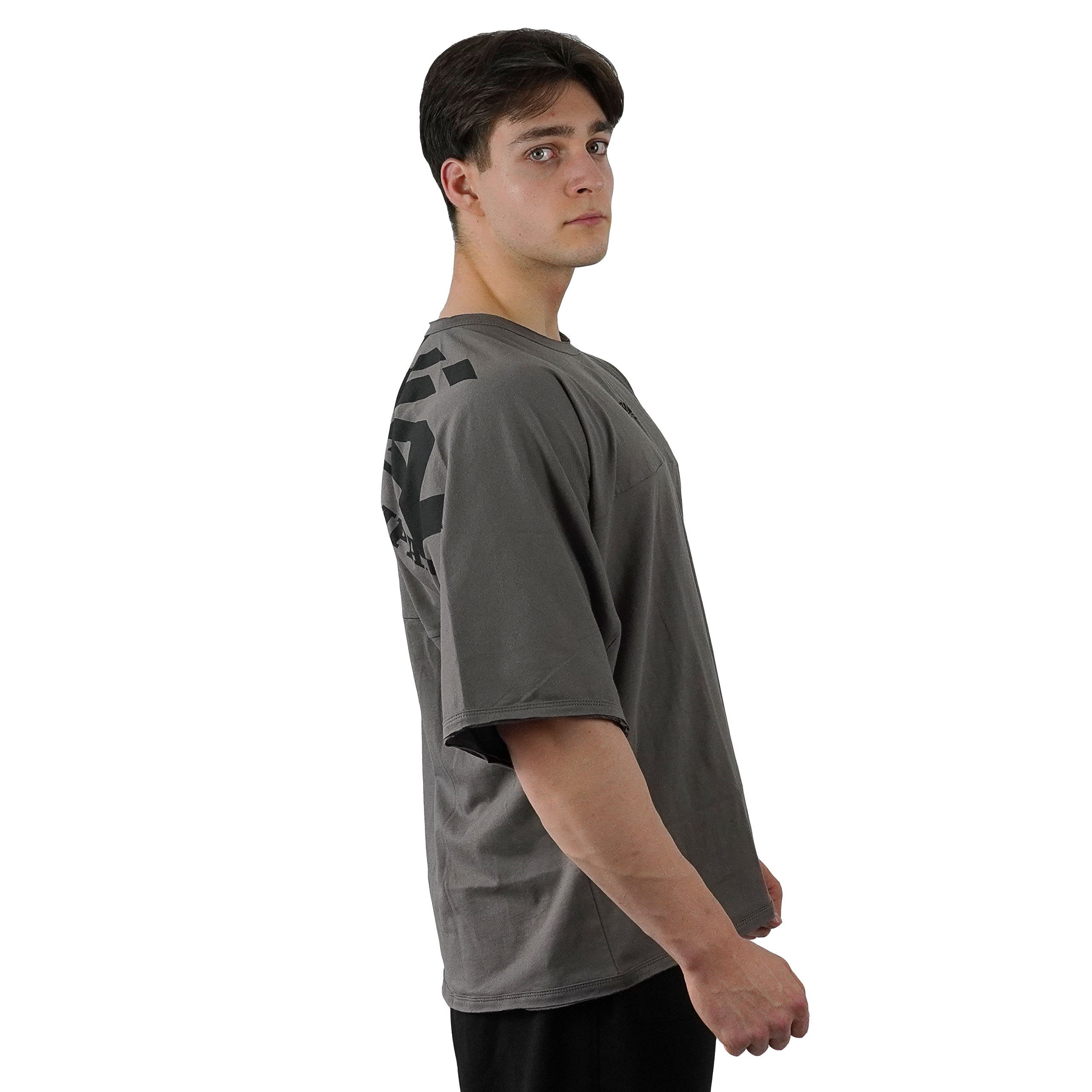 BRACHIAL THE LIFESTYLE COMPANY T-Shirt Brachial T-Shirt "Attack" stahlgrau/schwarz