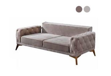 JVmoebel 3-Sitzer Sofa 3 Sitzer Grau Freizeit Gepolstert für Wohnzimmer Bequemes Sofa, 1 Teile, Made in Europa