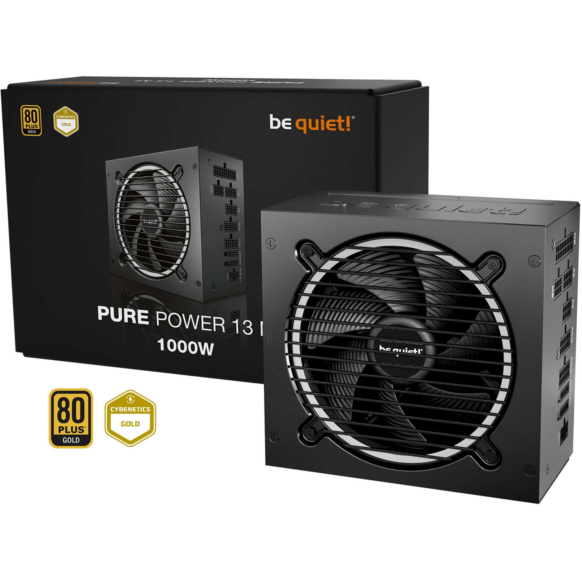 be quiet! Pure Power 13 M 1000W PC-Netzteil (80 Plus® Gold Effizienz, ATX 3.1, für PCIe 5.1 GPUs, 120mm Lüfter)
