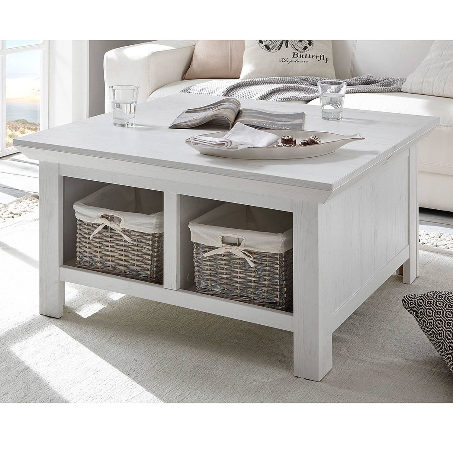 Couchtisch WINGST-61 als Truhen-Tisch von LOMADOX - Einrichtungsvorschlag