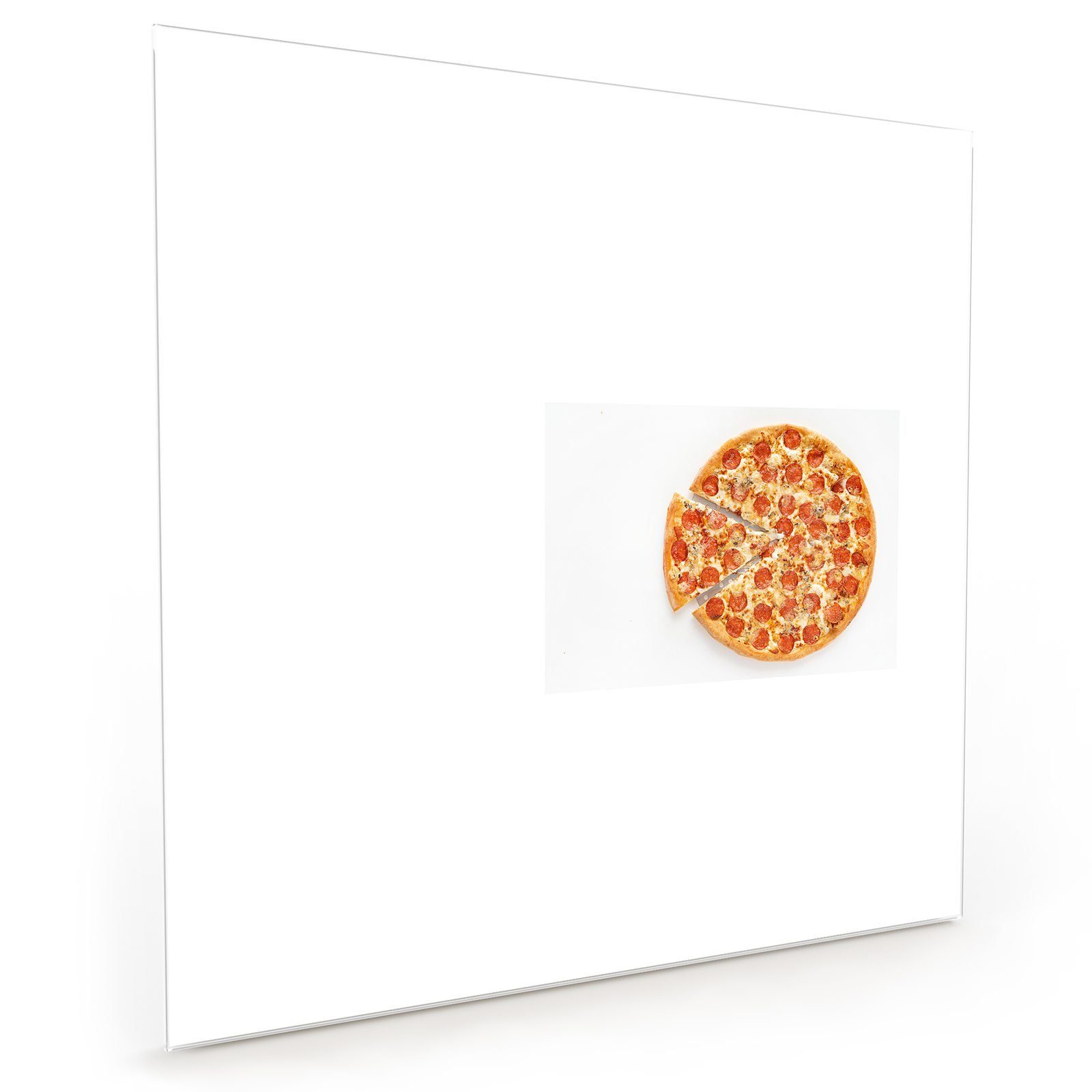 Primedeco Küchenrückwand Küchenrückwand Spritzschutz Glas mit Motiv Gute Pizza