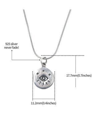 Made by Nami Kette mit Anhänger 925 Sterling Silber filigrane Halskette Silber oder Gold Auge, für Frauen & Mädchen Geschenk-Idee inkl. Geschenkbox