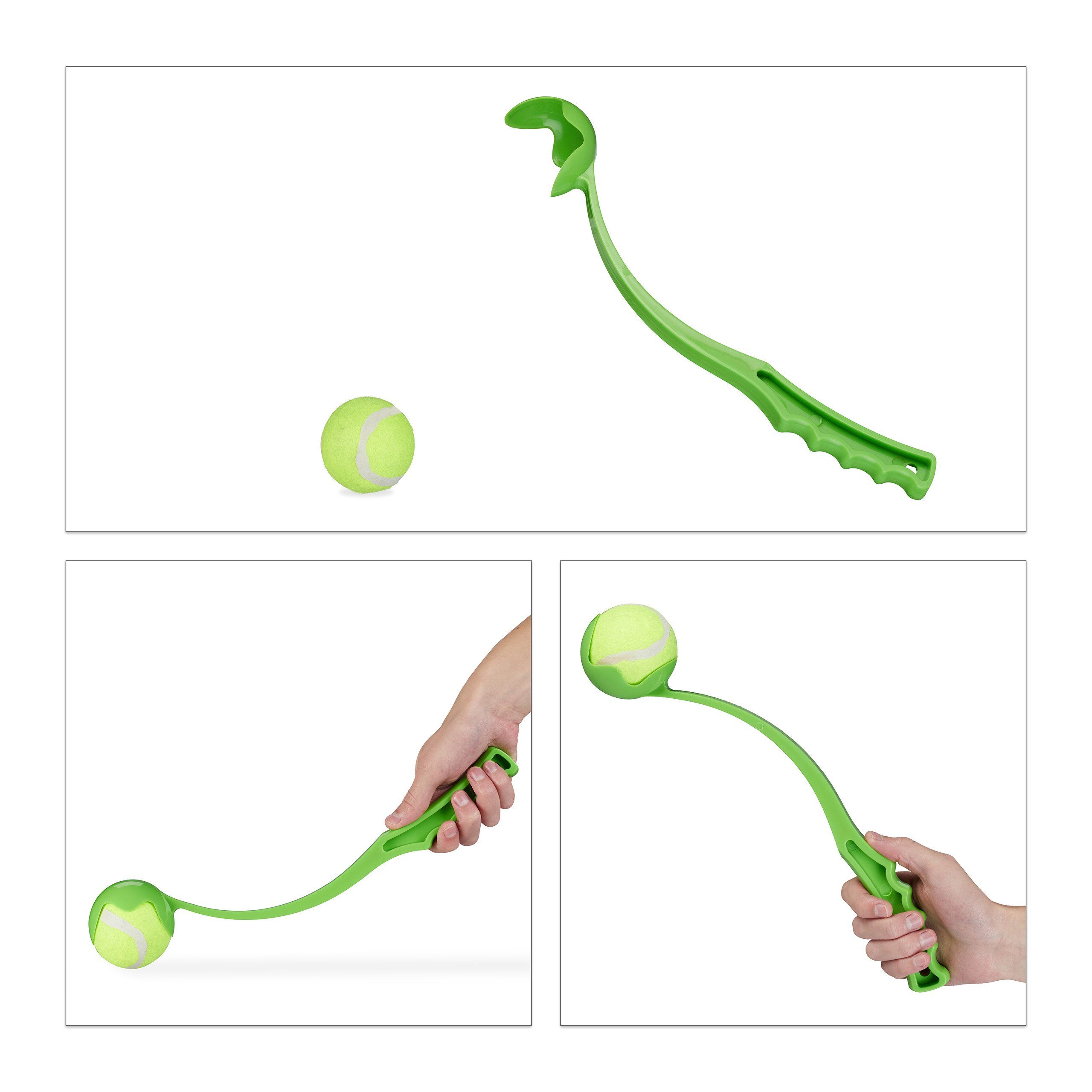 relaxdays Hunde-Ballschleuder Ballschleuder für Hunde 2er Set