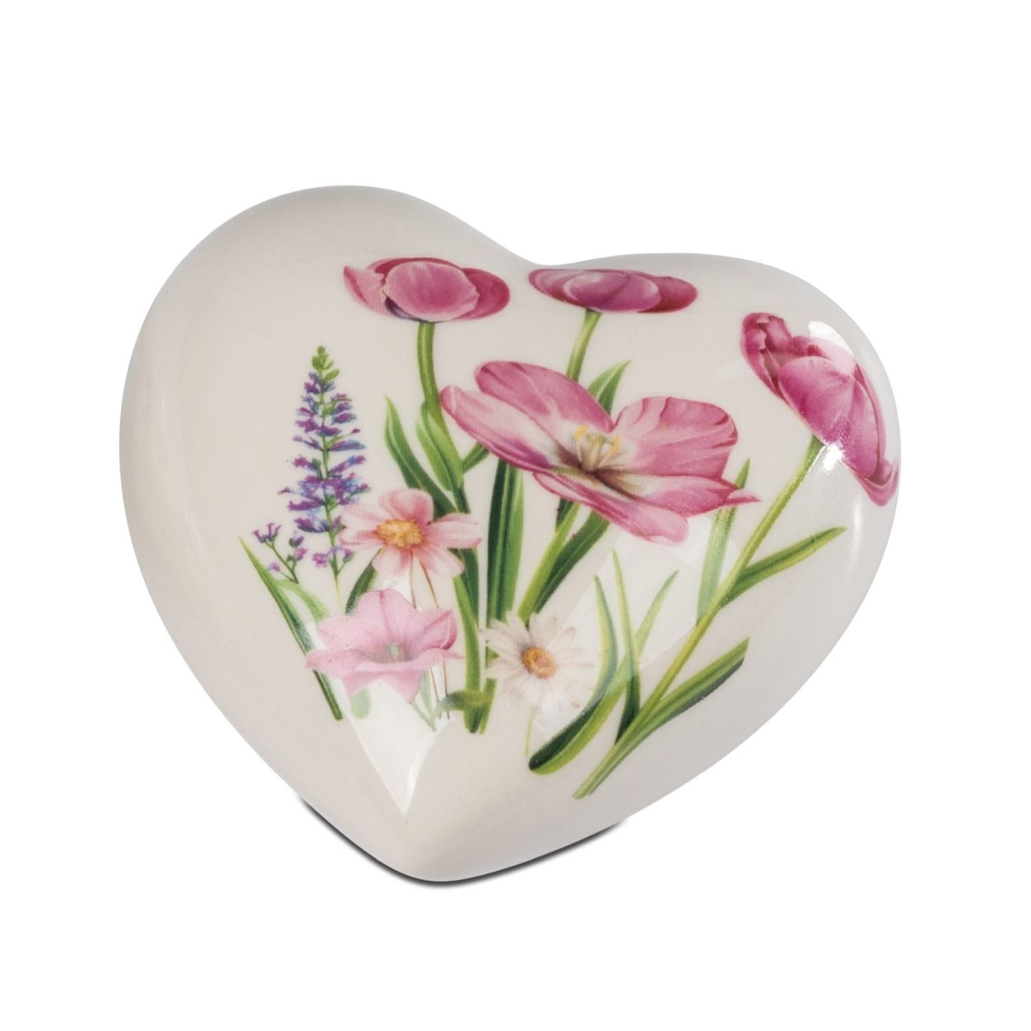 formano Dekoobjekt Blumenzeit, Höhe: 5,5cm, Farbe: Weiß, Motiv: Blumen