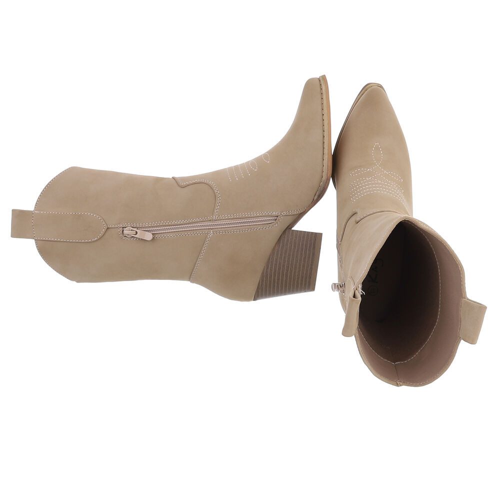 Ital-Design Elegante Damen Stiefel mit Stickerei für Alltag und Freizeit We günstig online kaufen