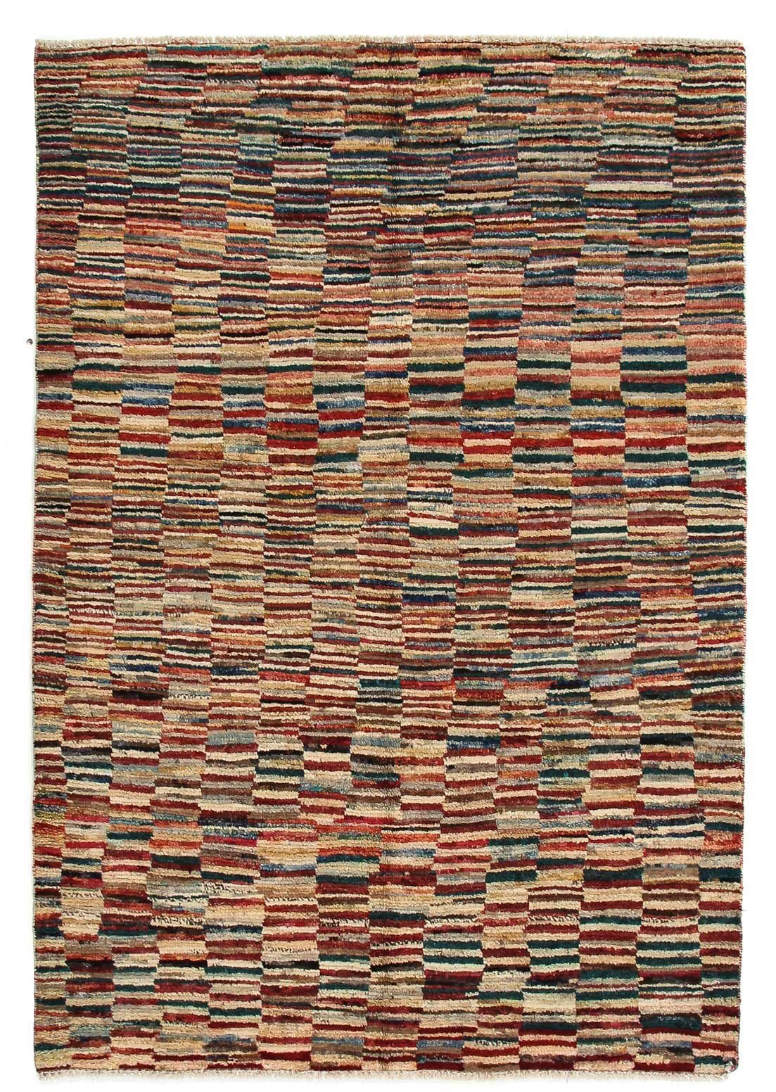 Multicolore 183 8 x Höhe: cm, rechteckig, Wollteppich 129 morgenland, mm, Handgeknüpft Streifen