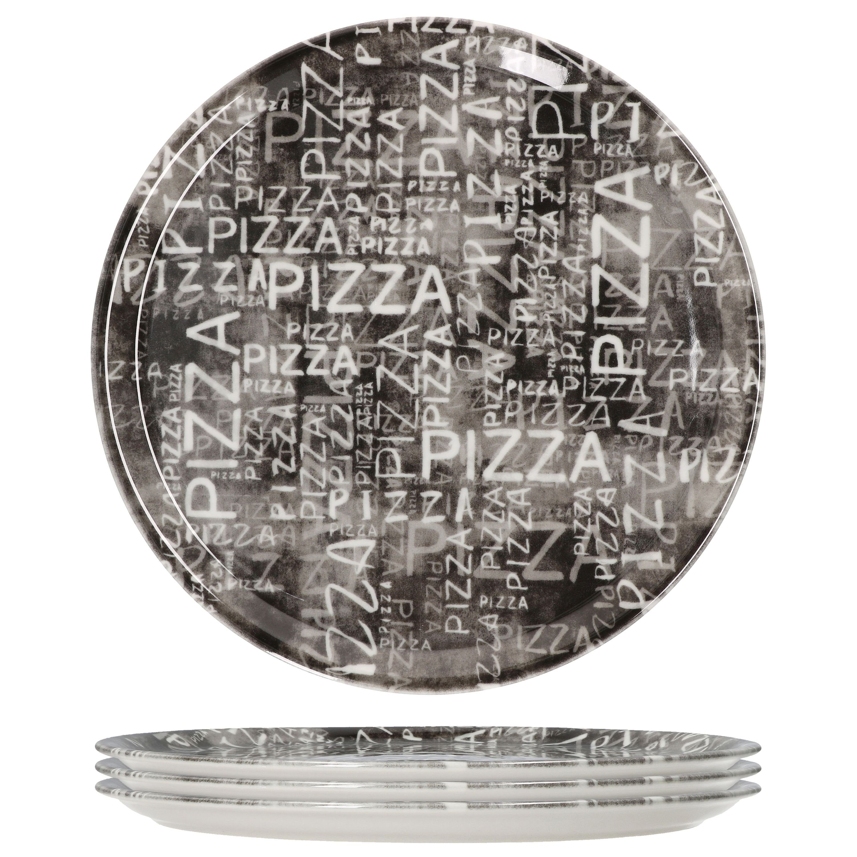 Pizzateller 33cm Black Pizzateller Set 4er - MamboCat Napoli 04018#Z70