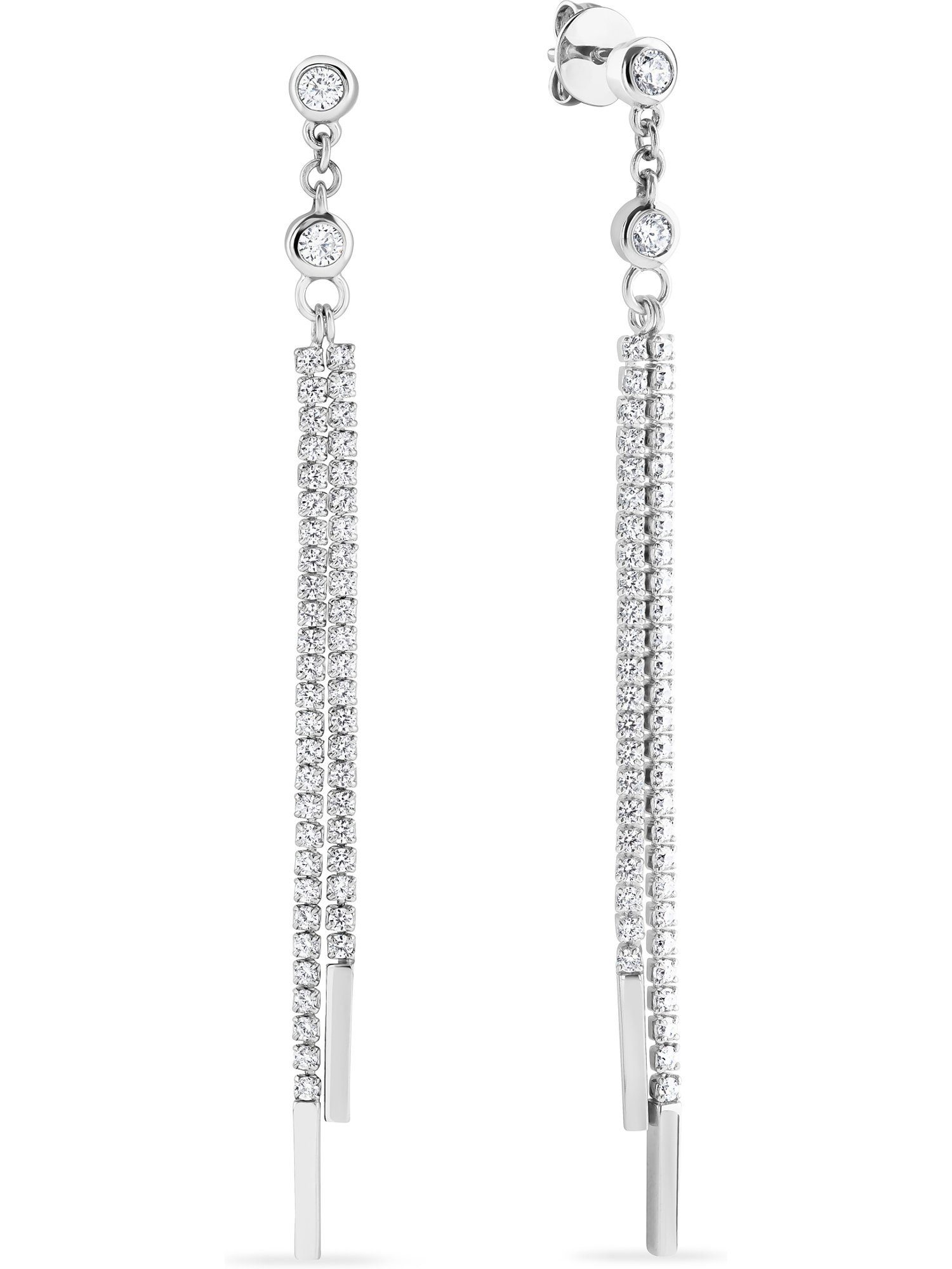 JETTE Paar Ohrhänger JETTE Damen-Ohrhänger 925er Silber 98 Zirkonia günstig online kaufen