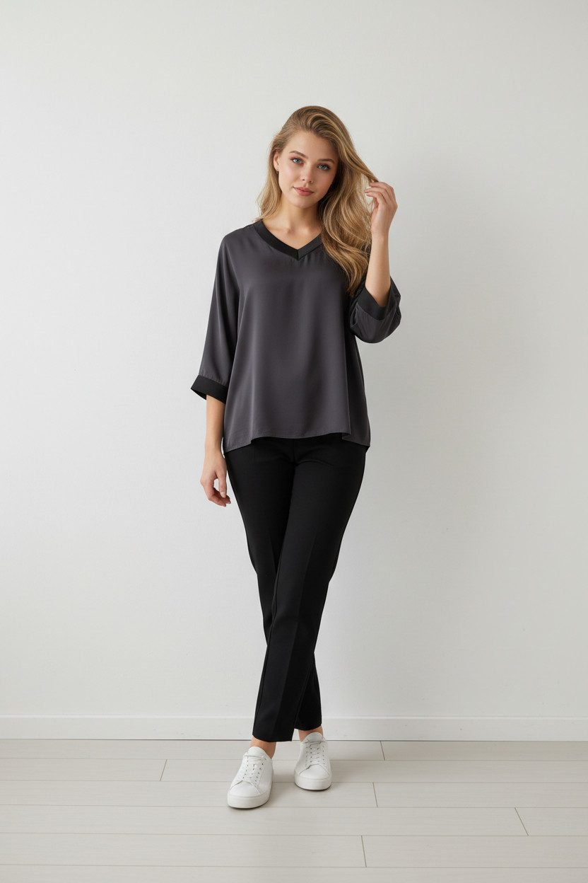 Zuckerwatte Satinbluse silktouch