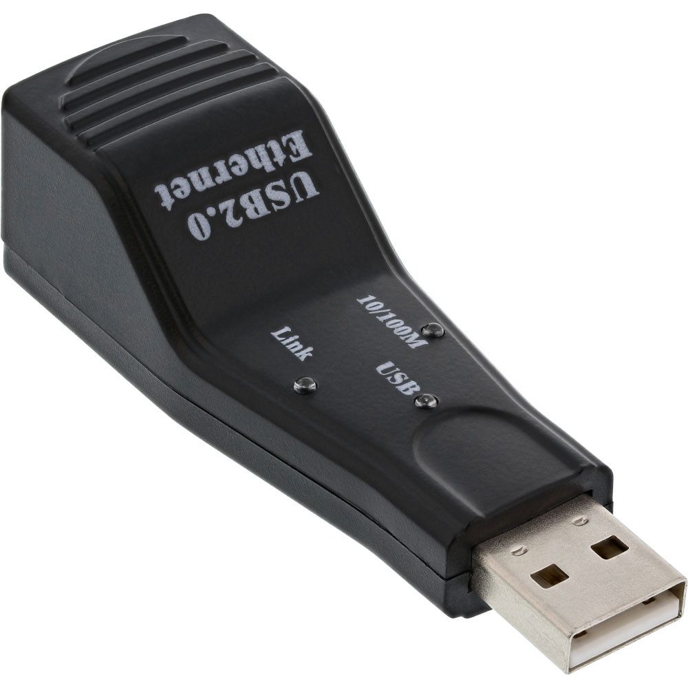 InLine® 33380H USB 2.0 Netzwerkadapter, 10/100MBit Netzwerk-Patch-Panel