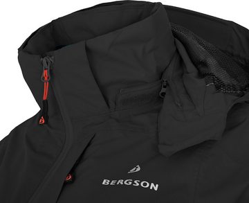 Bergson Outdoorjacke VALDIVIA Damen Rad-Regenjacke, Netzfutter, 12000 mm Wassersäule, Kurzgrößen, s