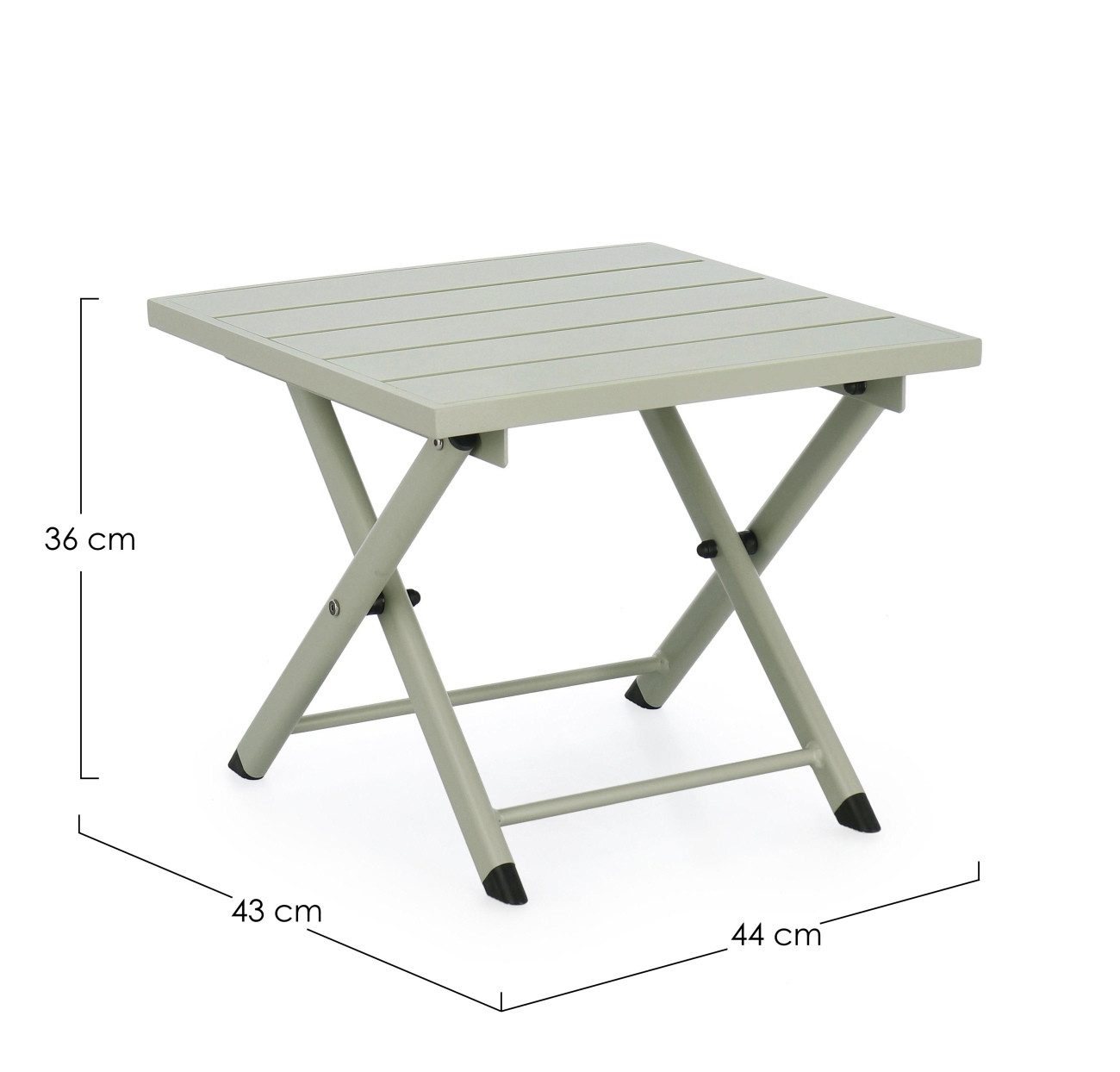 Feeling4Home Beistelltisch Taylor aus Aluminium, Breeze, Klappbar