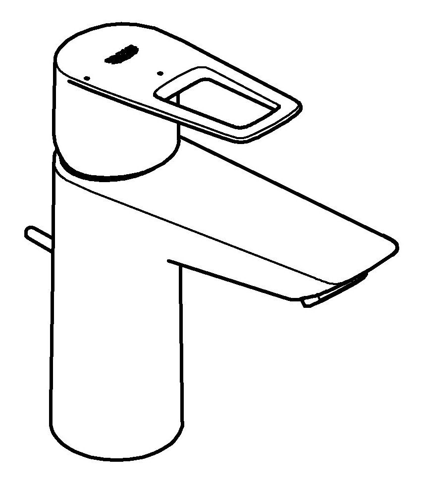 Grohe Energie-Spar-Funktion Waschtischarmatur m. M m. Einhand Zugstangen-Ablaufgarnitur BauLoop