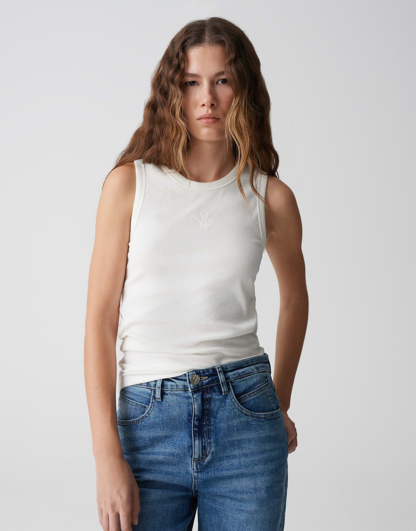 OPUS Tanktop ILESSO EMBROIDERED aus Jersey günstig online kaufen