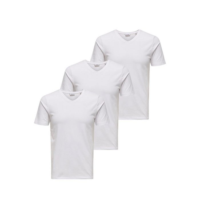 ONLY & SONS V-Shirt BASIC V-NECK 3 PACK (3-tlg)