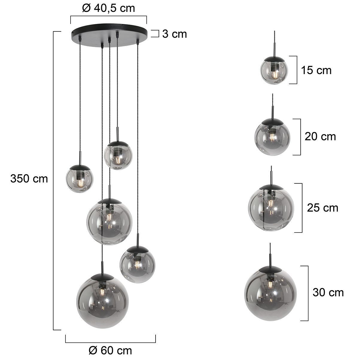 Liadomo Pendelleuchte Vetro, Leuchtmittel inklusive, Warmweiß, günstig online kaufen
