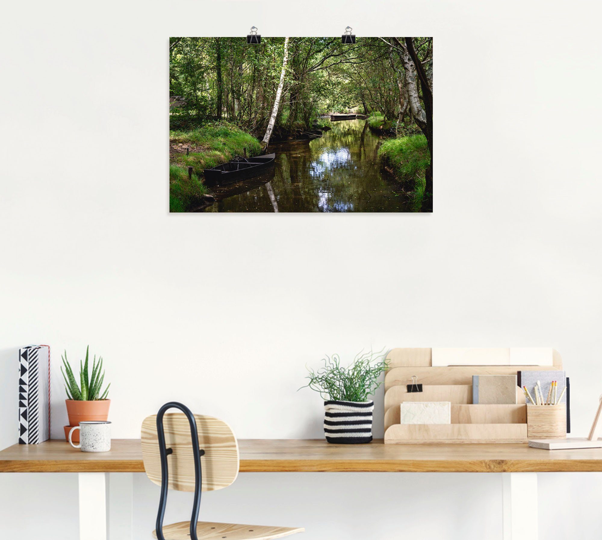 Artland Wandbild »Romantische Flusslandschaft Frankreich«, Waldbilder (1 Stück), in vielen Größen & Produktarten - Alubild / Outdoorbild für den Außenbereich, Leinwandbild, Poster, Wandaufkleber / Wandtattoo auch für Badezimmer geeignet-HomeTrends