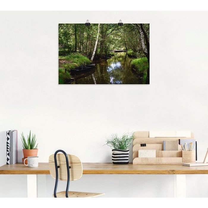 Artland Wandbild Romantische Flusslandschaft Frankreich Waldbilder (1 St) als Alubild Leinwandbild Wandaufkleber oder Poster in versch. Größen ZR11303