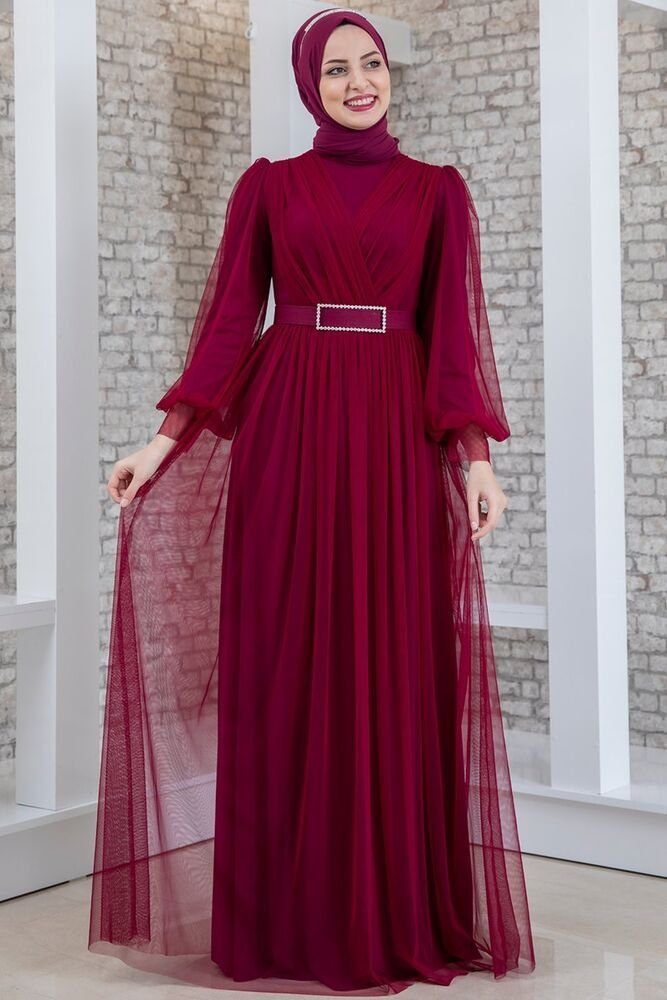 fashionshowcase Maxikleid Damen Kleid aus Tüll günstig online kaufen