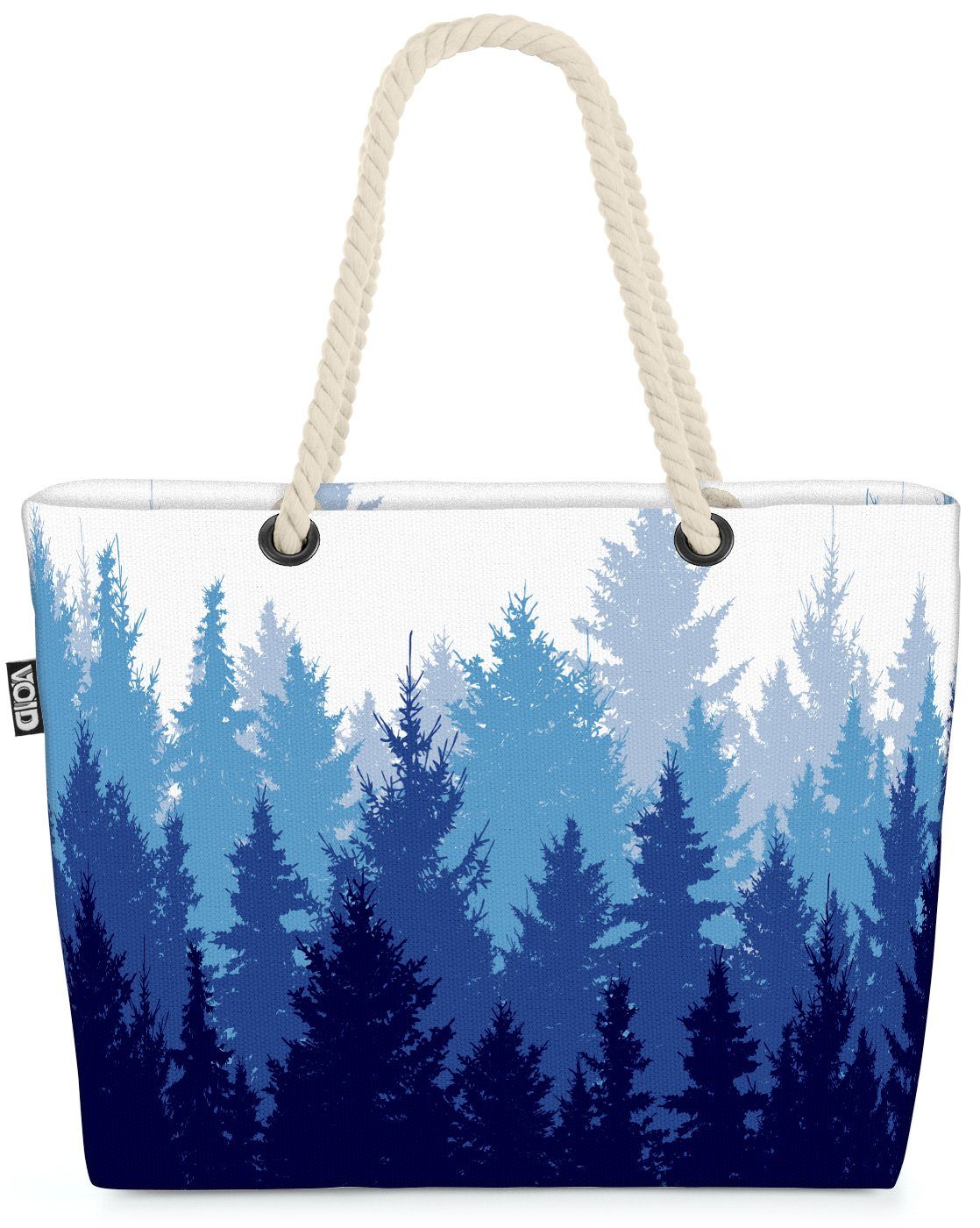 VOID Strandtasche (1-tlg), Wald Skandinavien Beach Bag Natur Wälder Sommer Winter Wandern Garten Land