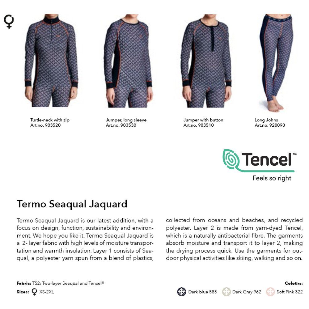 Termozeta Langarmshirt TERMO - Longshirt Damen Seaqual Pullover - wärmend, navy