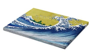 Posterlounge Leinwandbild Katsushika Hokusai, Der Fuji am Meer, Wohnzimmer Maritim Malerei