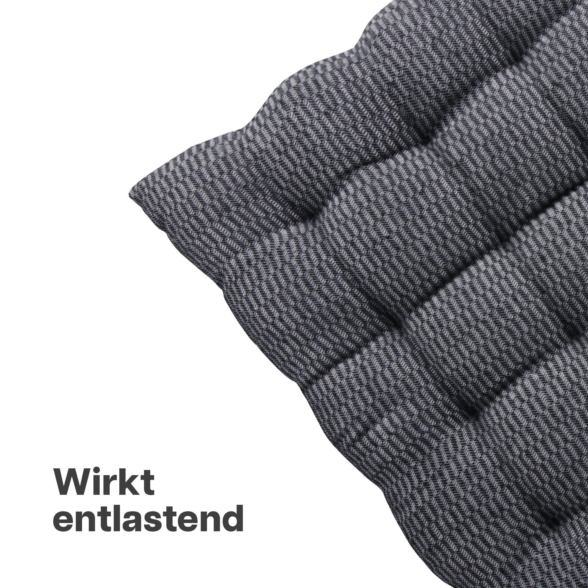 Baumwolle Grau Hochwertiges - (1 4 40x40cm, Stuhlkissen Stuhlauflage - Bestlivings Polsterkissen Stück) Sitzkissen