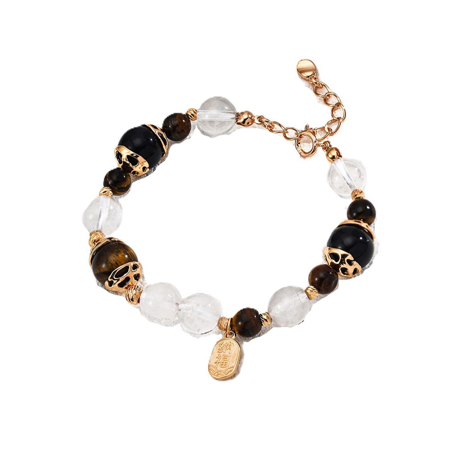 Silberarmband armband silber925damen,tigerauge armband,obsidian armband,18kvergoldet