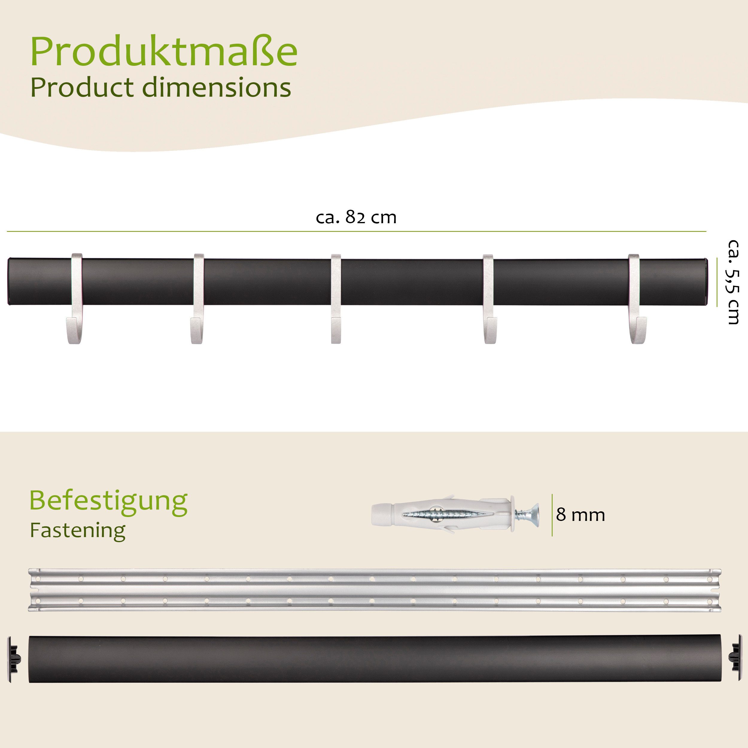 ONVAYA Wandhaken mit Schiene ǀ mit günstig online kaufen