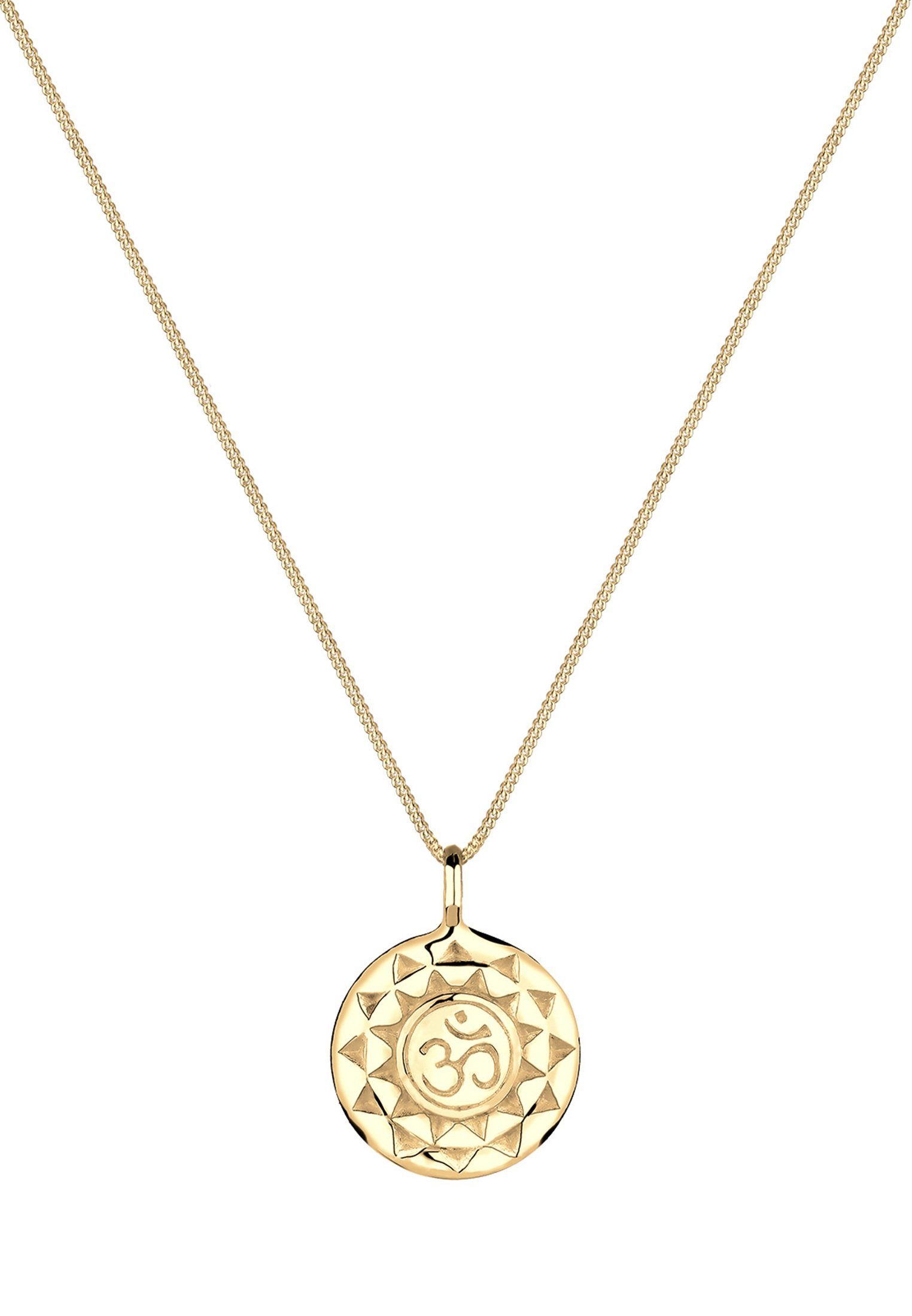 Elli Kette Anhänger Om 925 Talisman Silber Symbol mit Gold Yoga Mantra