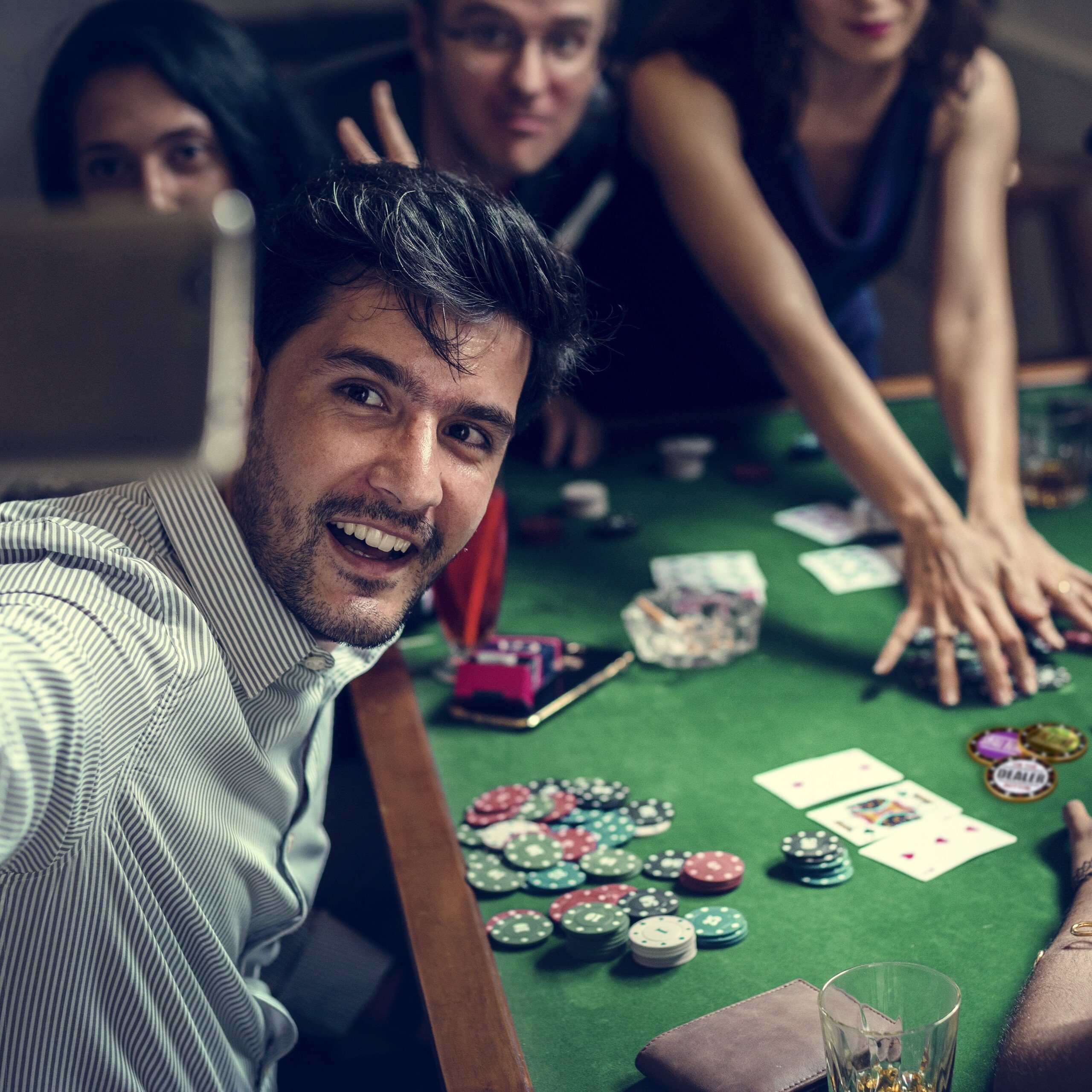 relaxdays Spiel Poker Button Set aus Metall