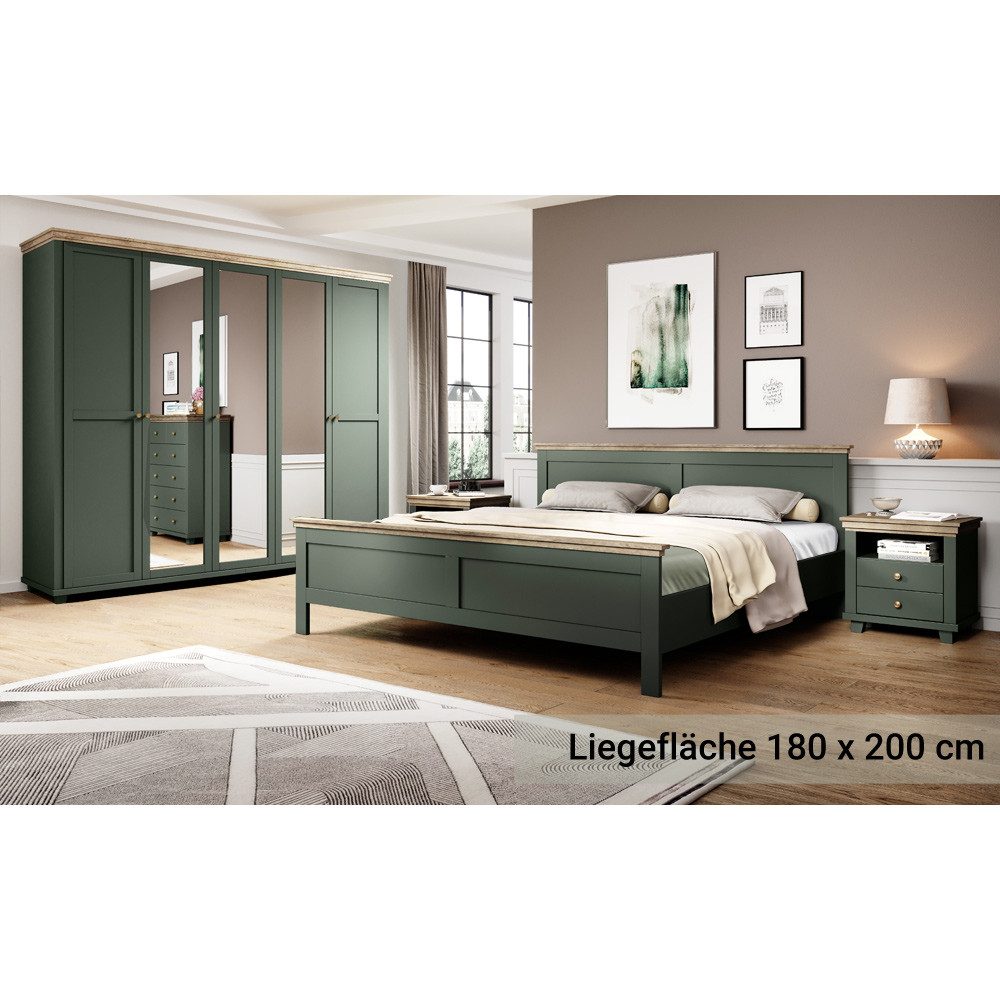Lomadox Schlafzimmer-Set EPSOM-83, (Spar-Set, 4-tlg), Doppelbett Liegefläch günstig online kaufen