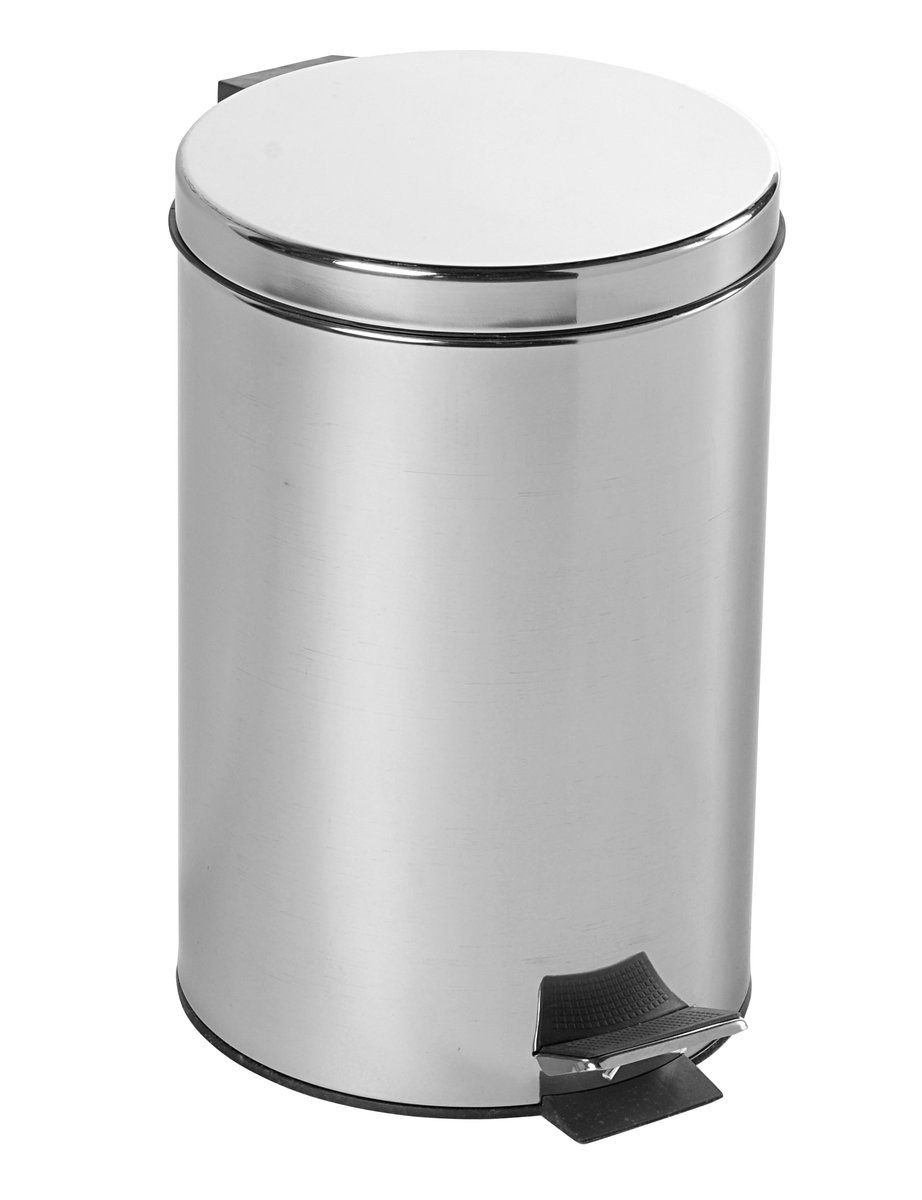 Aqualine Kosmetikeimer SIMPLE LINE Abfallbehälter rund 12l, Edelstahl glanz, Aqualine-27112