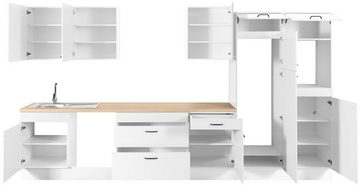 OPTIFIT Küchenzeile Elga, Premium-Küche, Soft-Close-Funktion, großen Vollauszügen, Breite 390 cm