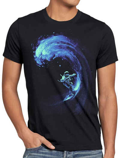 style3 Print-Shirt Herren T-Shirt Space Surfer milchstraße galaxie weltraum