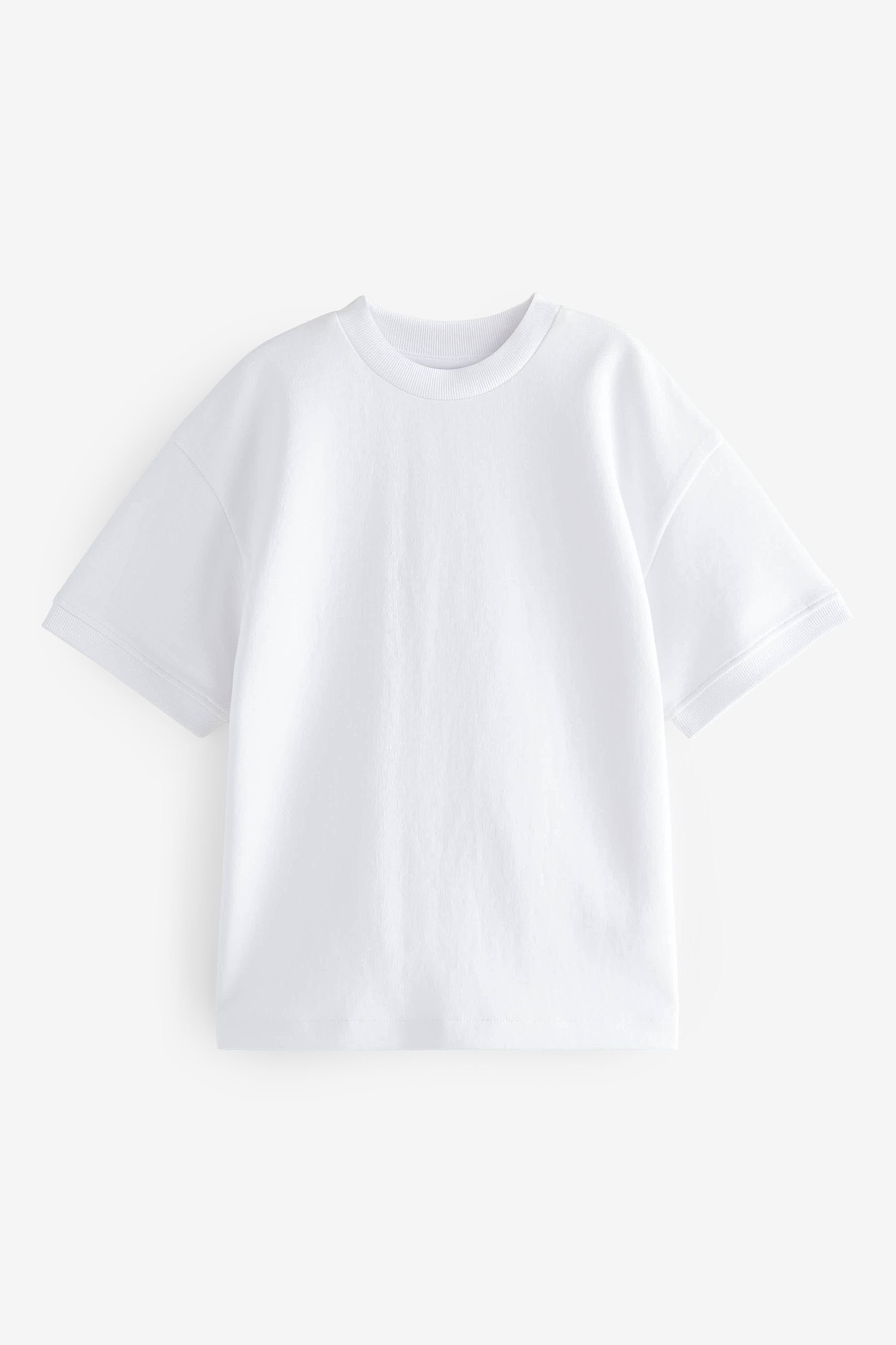 Next T-Shirt T-Shirt aus schwerem Material in Relaxed Fit (1-tlg) White