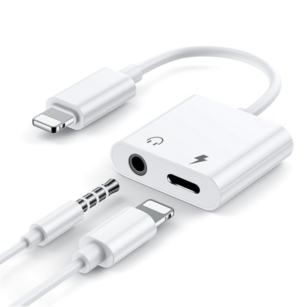 TradeNation Apple IPhone Lightning Audio Перехідники Splitter Klinke Aux Kopfhörer Smartphone-Adapter Lightning zu 3,5-mm-Klinke, Lightning, Lightning Перехідники