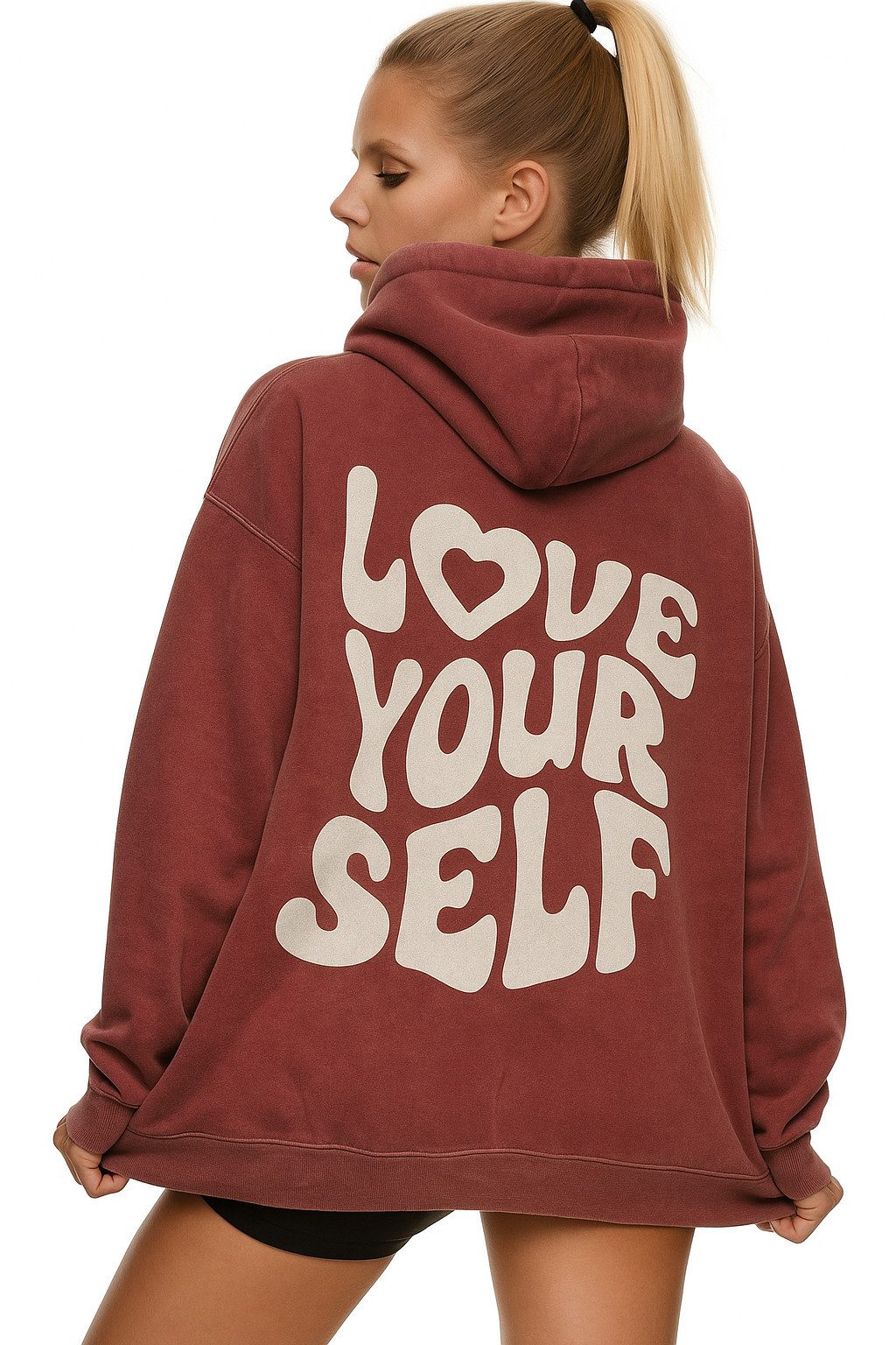 Worldclassca Hoodie Worldclassca Oversized LOVE SELF Hoodie Kapuzenpullover Sweatshirt
