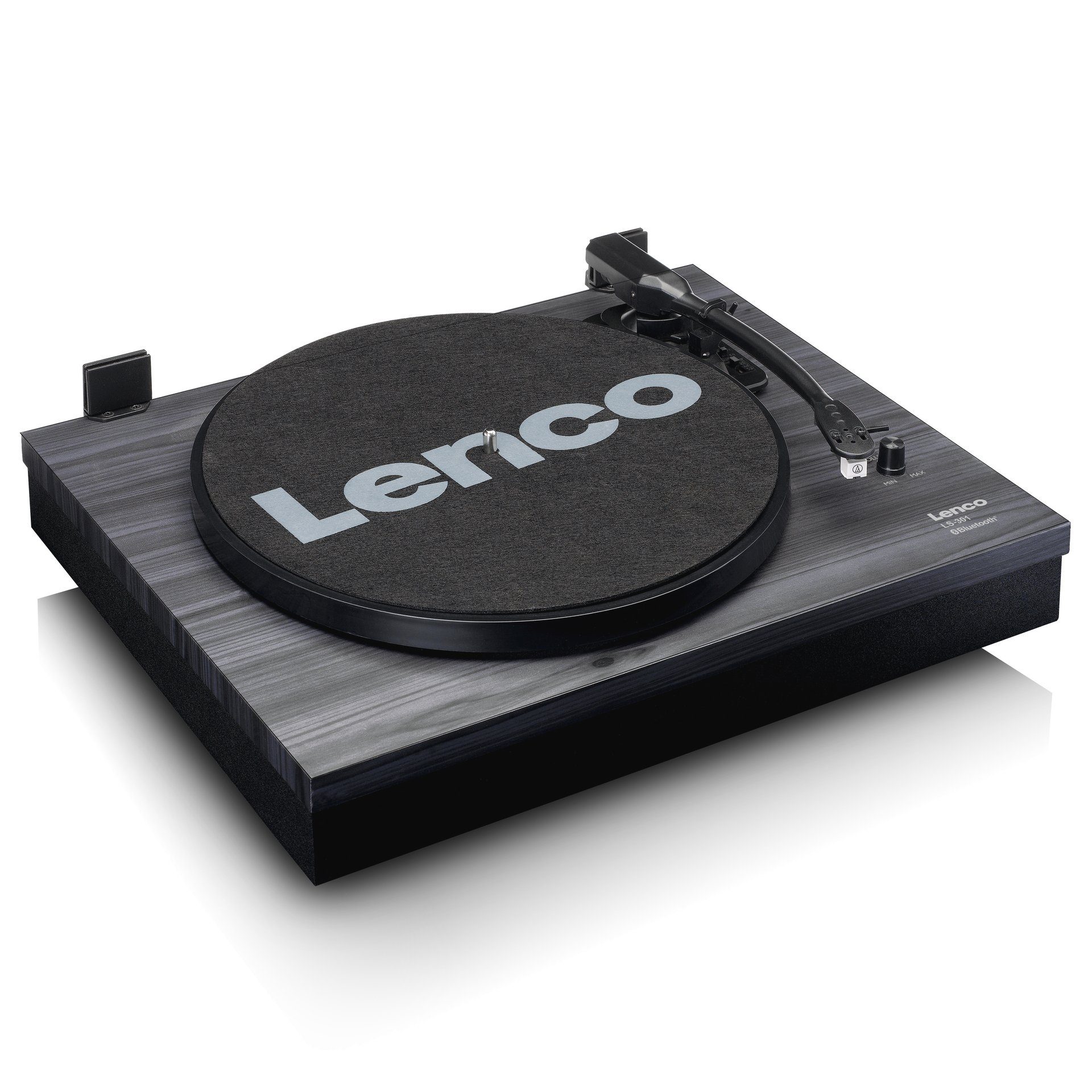 Lenco LS-301BK - Bluetooth Plattenspieler Plattenspieler (Riemenantrieb) Schwarz | Plattenspieler
